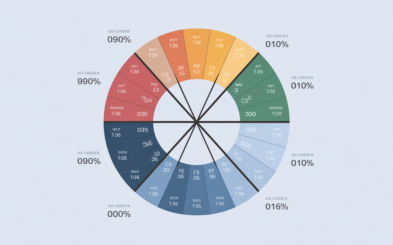 Diagramme circulaire des déductions pour 1850 brut en net