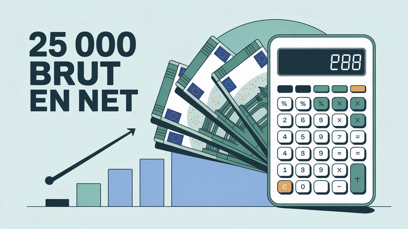 25000 euros brut en net calculatrice stylisée