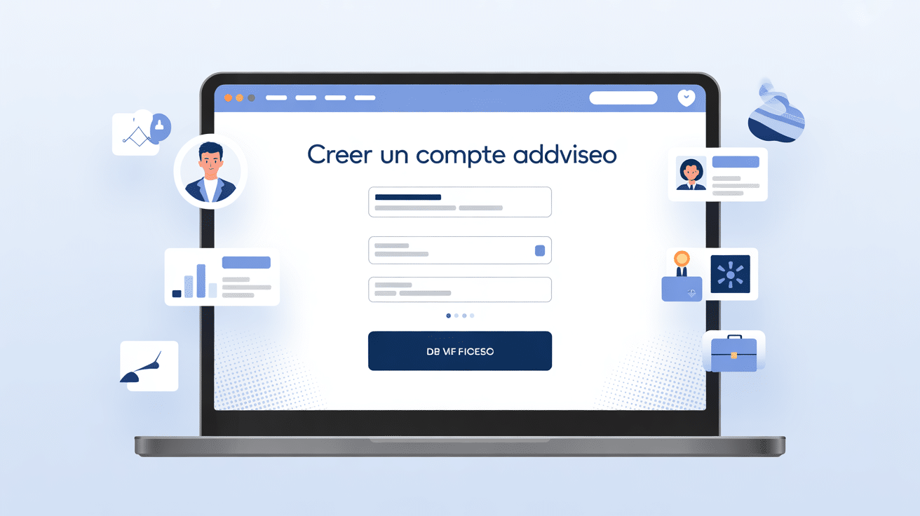 Addviseo créer un compte interface formulaire