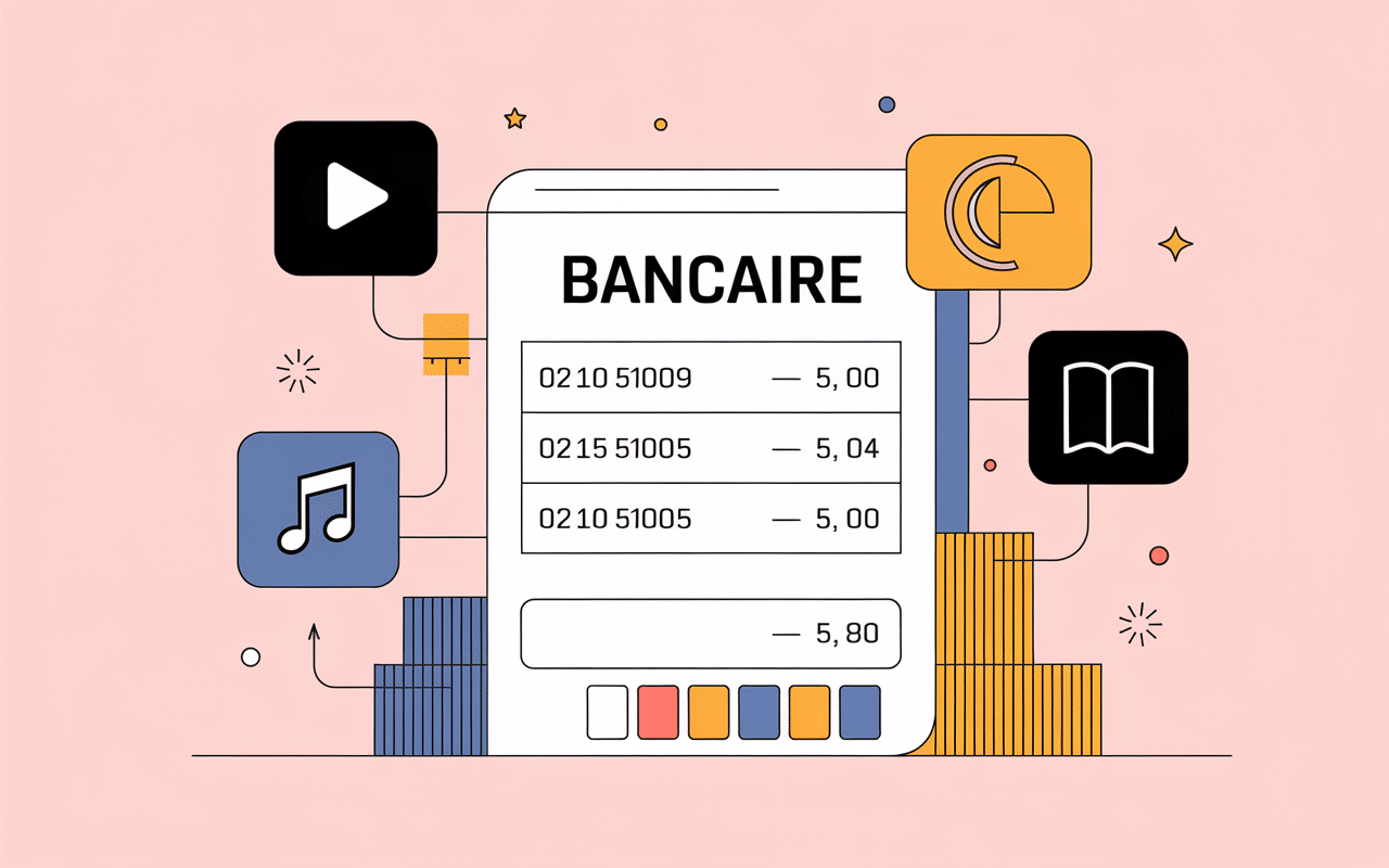 Relevé bancaire avec prélèvements AMZ Digital
