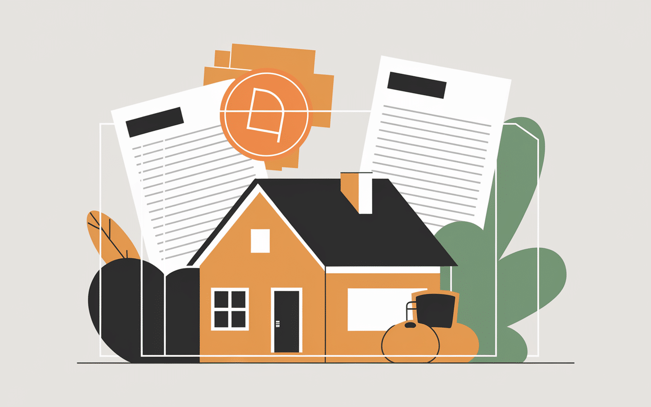 Barrière protectrice autour d'une maison pour attestation de renonciation