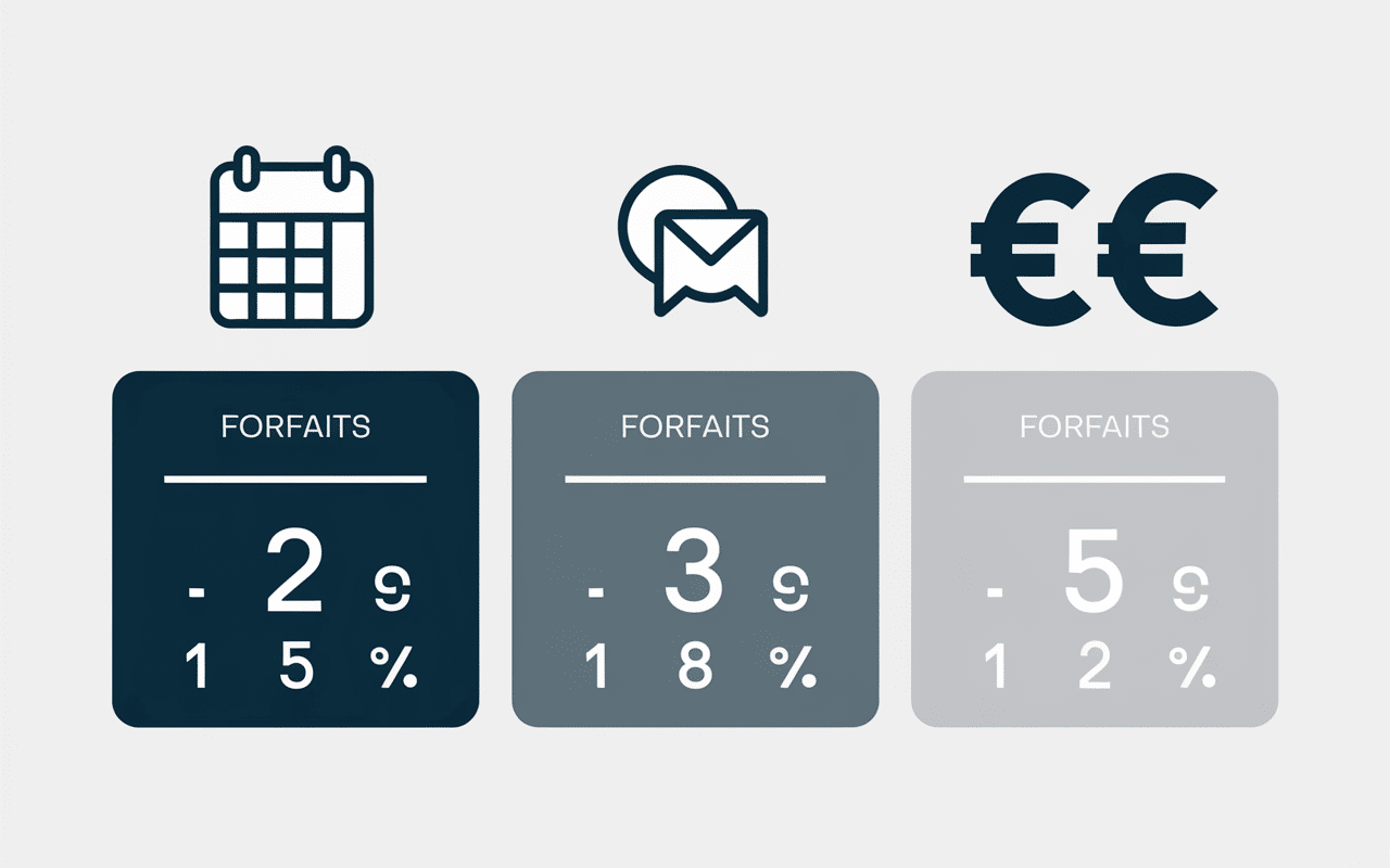 Comparatif forfaits Bookeo