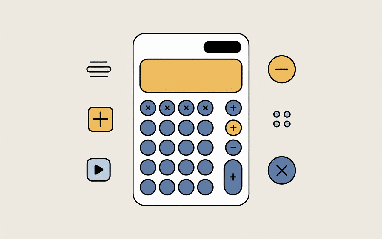 Interface épurée de calculateur moyenne avec champs de saisie