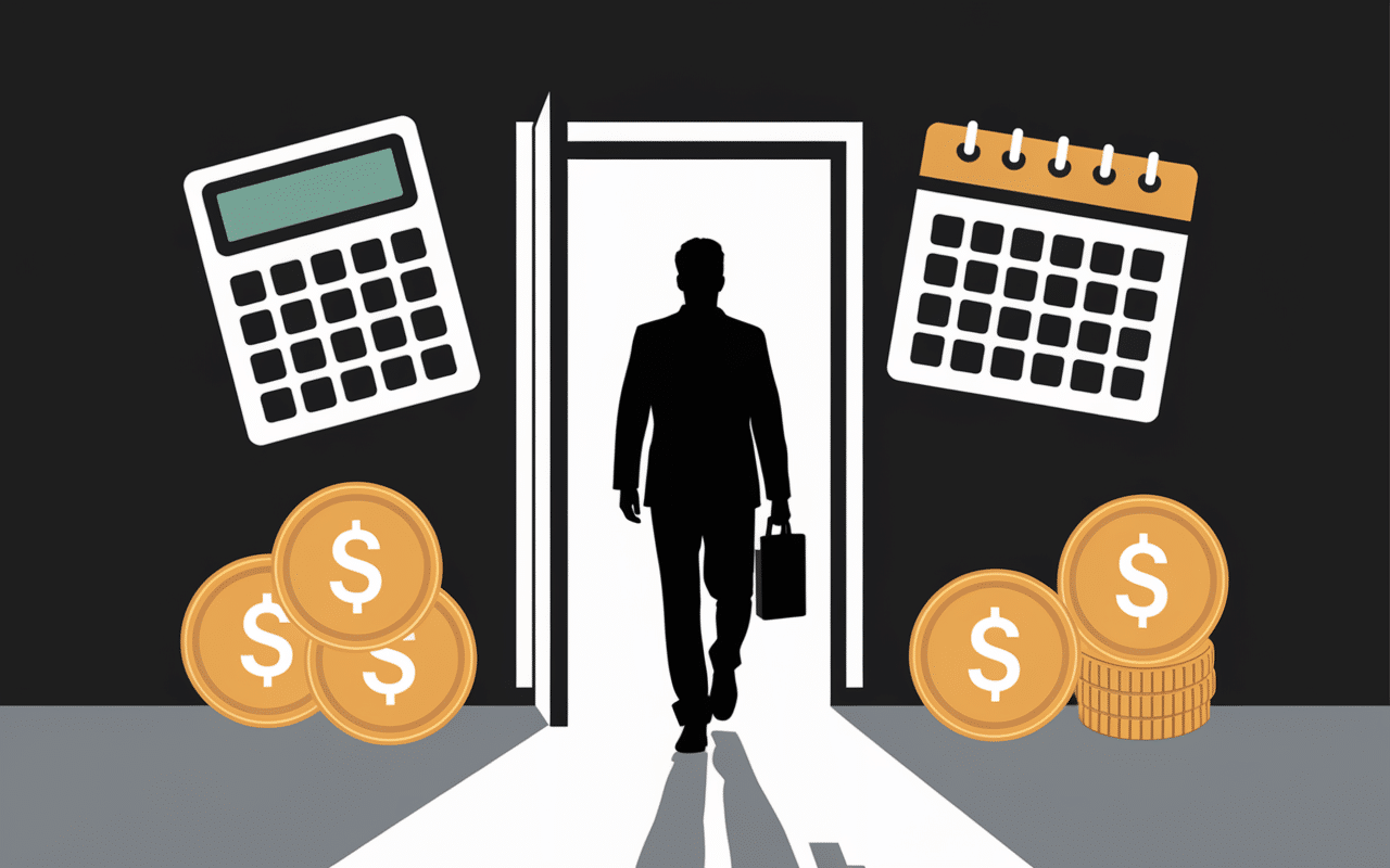 Silhouette sortant bureau conséquences