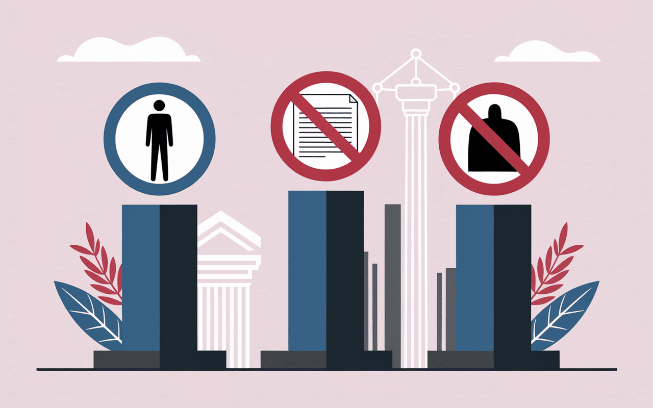 Colonnes représentant critères juridiques