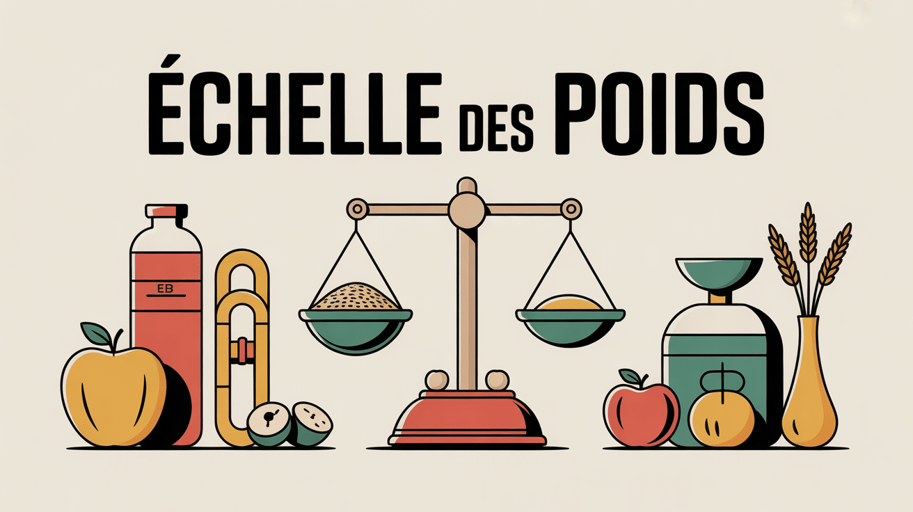Balance de cuisine avec échelle des poids