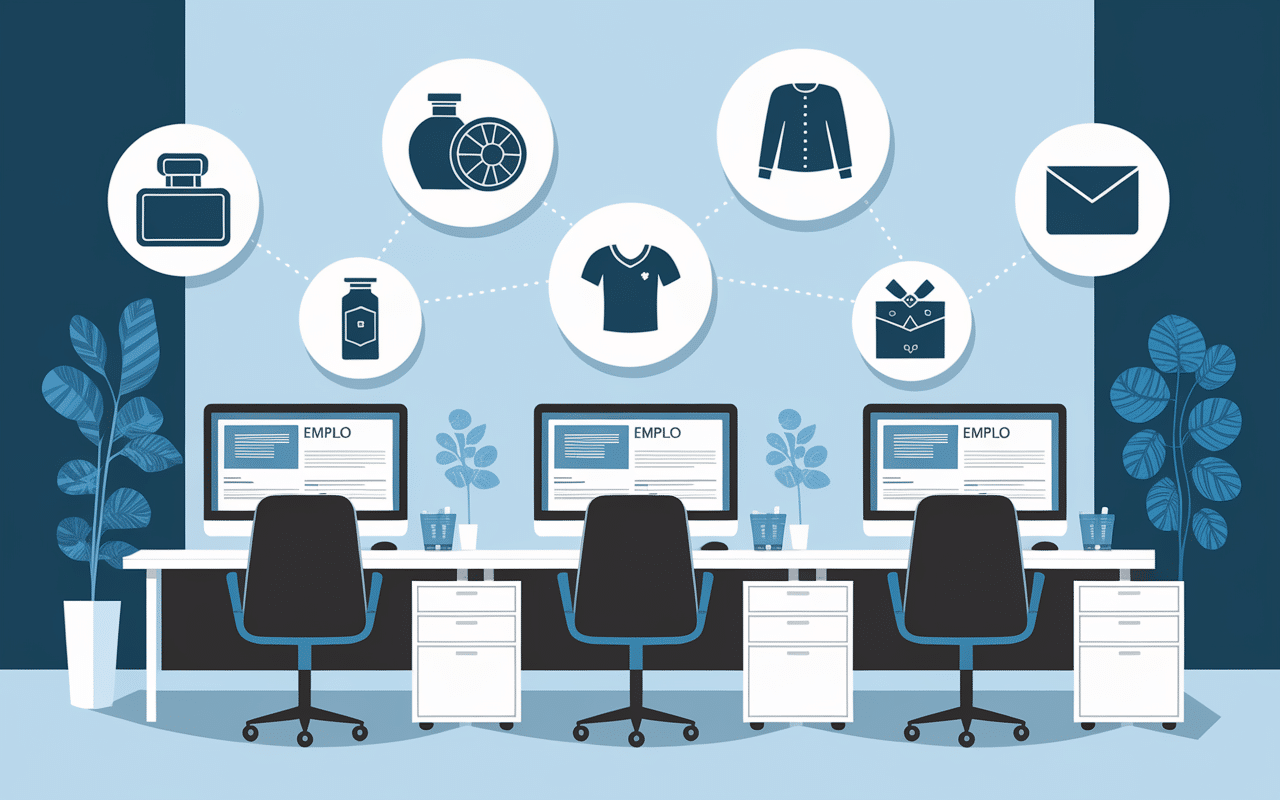 écrans d'ordinateur avec offres pour emballeur à domicile