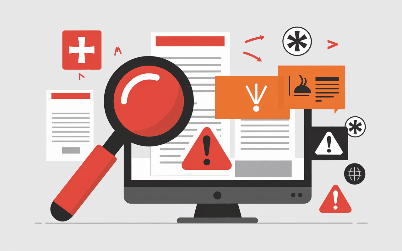 loupe sur documents suspects, alerte arnaques