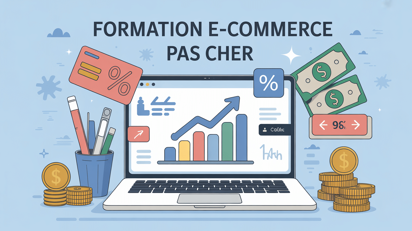 Illustration moderne e-commerce et réductions