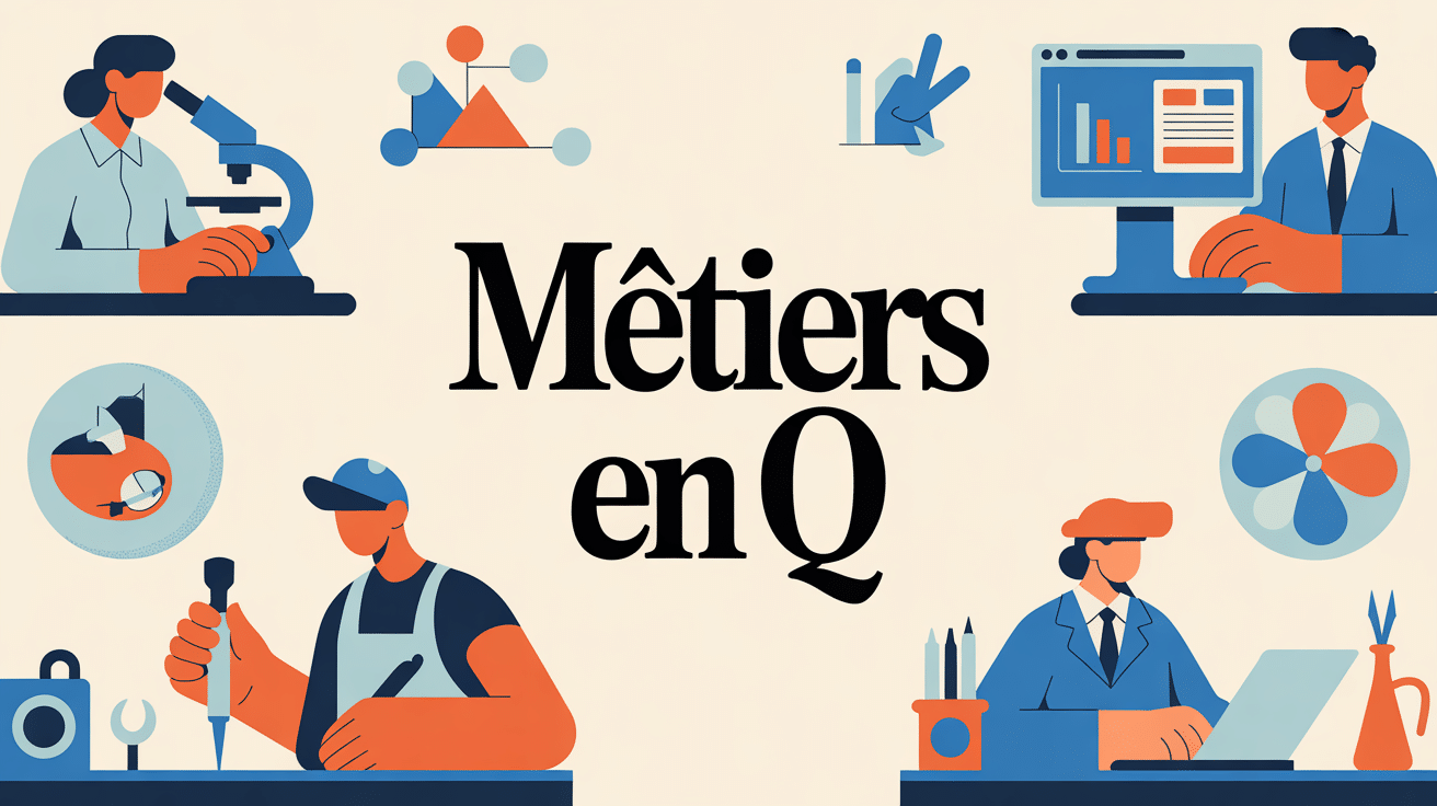 Silhouettes métiers en Q modernes