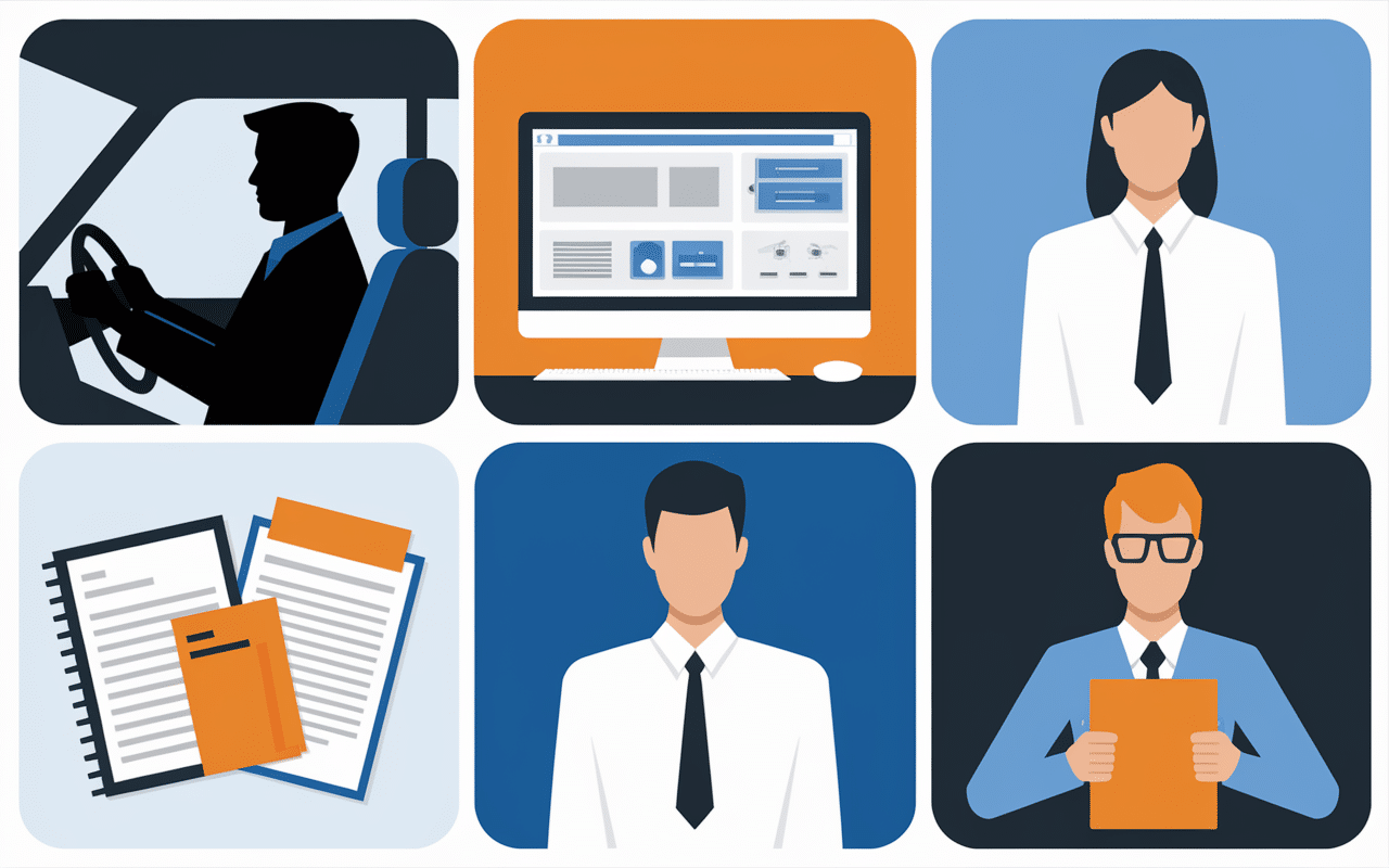 Collage de métiers populaires en T