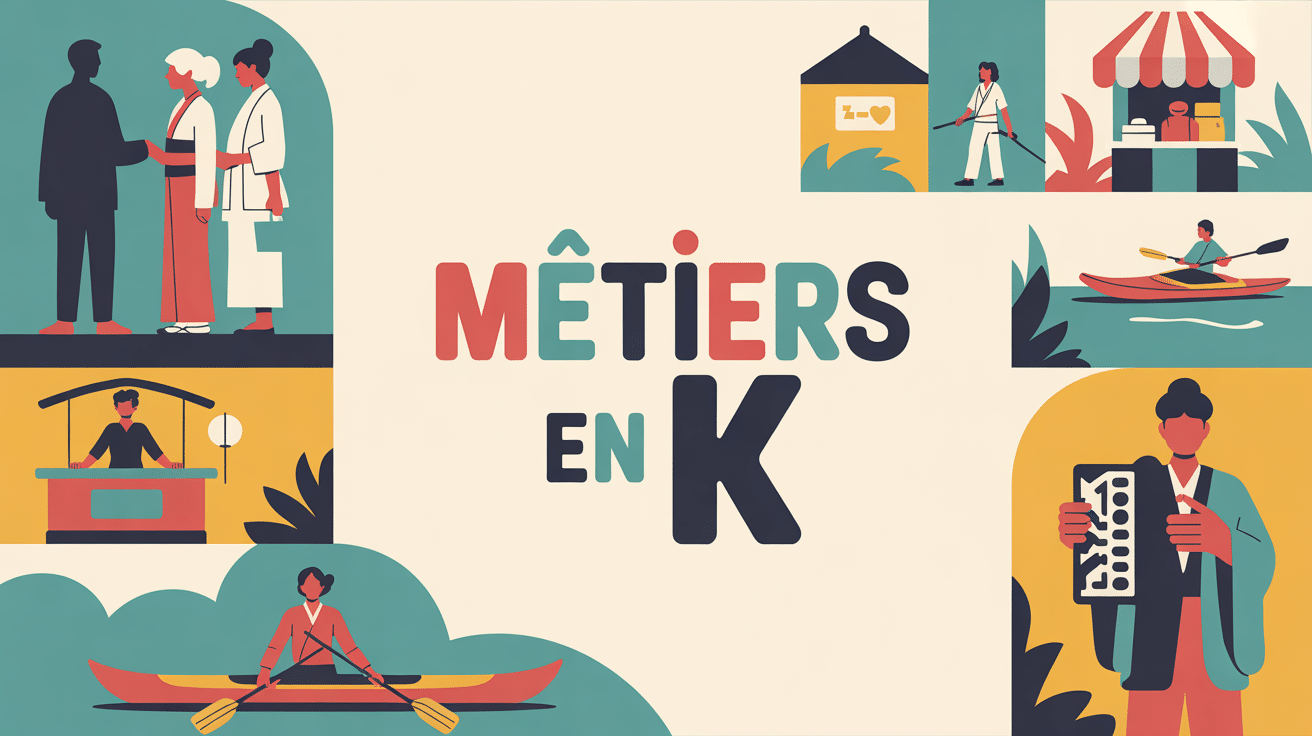 Illustration moderne des métiers en K