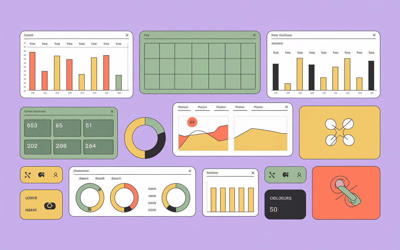 Interface OpenPM avec diagrammes Gantt et kanban.