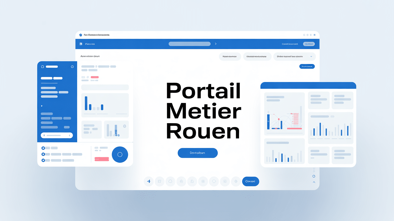Interface du portail métier Rouen