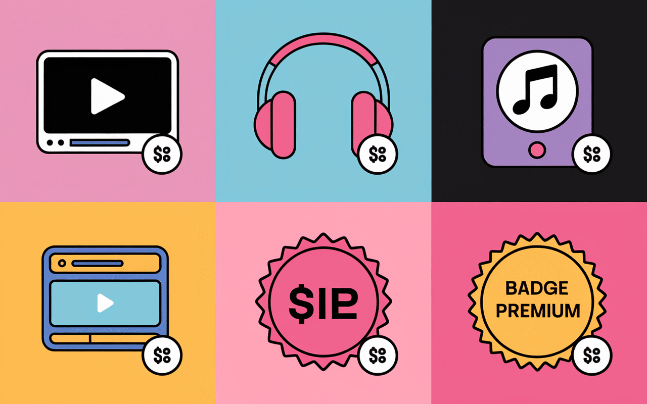 Icônes services Amazon avec prix, AMZ Digital