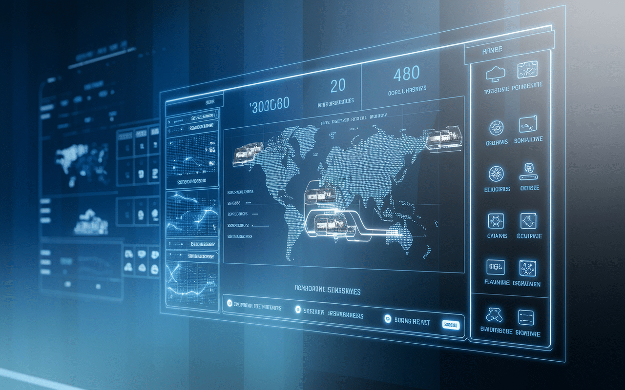 Tableau de bord interactif Webfleet pour gestion de flotte