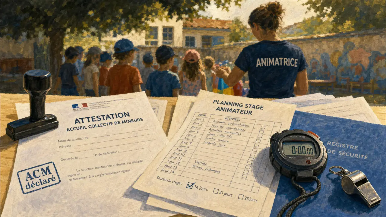 Stage pratique BAFA : 14 jours en ACM déclaré, erreurs de validation