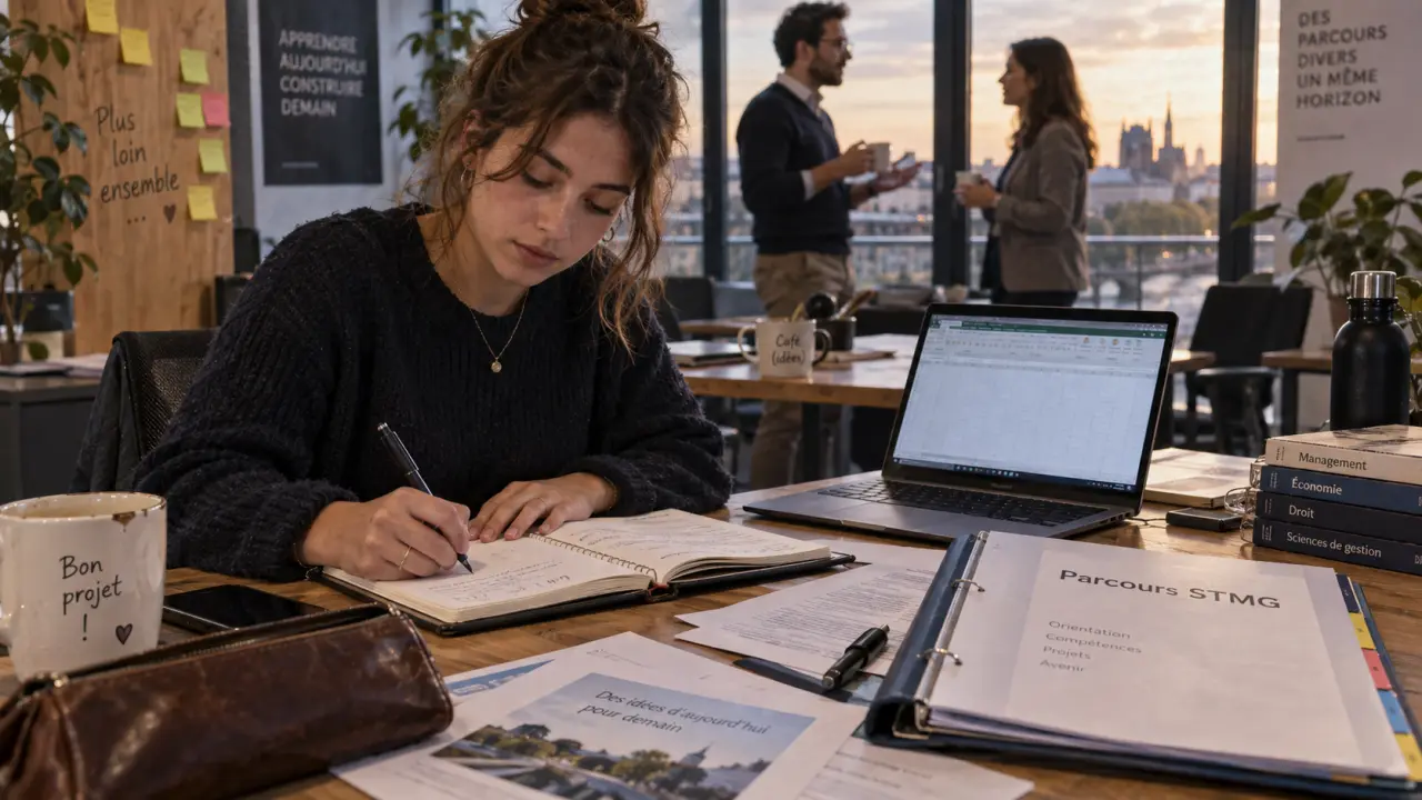 STMG, métier et salaire : jeune femme au bureau